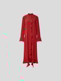 Maxikleid mit Volants von Tibi Rot - 14