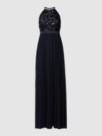 Abendkleid mit Paillettenbesatz von Jake*s Cocktail Blau / Türkis - 21