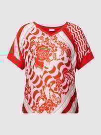 Blouse met all-over motief, model 'JOYFUL VIBES' van Gerry Weber Rood - 18