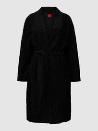Bademantel mit Allover-Logo Modell 'TERRY_GOWN' von HUGO Grau / Schwarz - 7