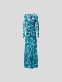 Abendkleid mit V-Ausschnitt von ROTATE BIRGER CHRISTENSEN Blau / Türkis - 21