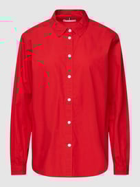 Relaxed fit overhemdblouse met knoopsluiting van Tommy Hilfiger Rood - 42