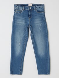 Straight Fit Jeans im Used-Look Modell 'Emily'  von Only Blau / Türkis - 8