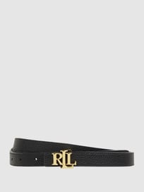 Wendegürtel aus Leder von Lauren Ralph Lauren Grau / Schwarz - 30