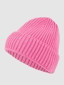 Beanie met brede omslag, model 'Mika' van Unio Roze - 47