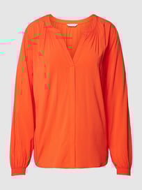 Blouse met V-hals van Tom Tailor Oranje - 16