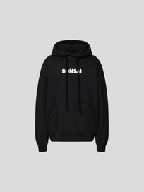 Oversized Hoodie mit Label-Print von Bonsai Grau / Schwarz - 22