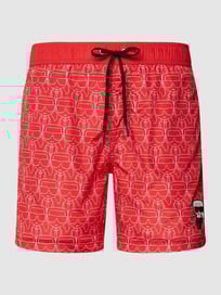 Badehose mit Logo  von Karl Lagerfeld Beachwear Rot - 48