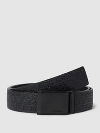 Ledergürtel mit Klemmschnalle von CK Calvin Klein Grau / Schwarz - 37