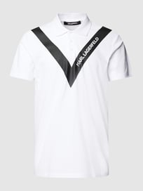 Poloshirt mit Logo-Print von Karl Lagerfeld Beachwear Weiß - 13