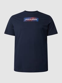 PLUS SIZE T-Shirt mit Rundhalsausschnitt Modell 'CONAVIGATOR' von Jack & Jones Plus Blau / Türkis - 4