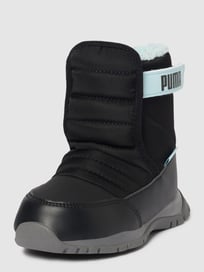 Laarzen met voering van teddybont, model 'NIEVE' van Puma Grijs / zwart - 42