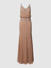 Abendkleid mit Zierbesatz von LACE & BEADS Rosa - 22