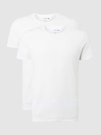 T-Shirt mit Stretch-Anteil im 2er-Pack von Lacoste Weiß - 27