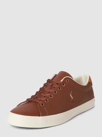 Sneaker aus Leder mit Label-Stitching Modell 'LONGWOOD' von Polo Ralph Lauren Braun - 8