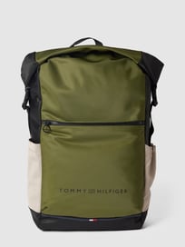 Rugzak met labelprint, model 'ROLLTO' van Tommy Hilfiger Groen - 25