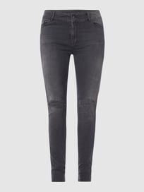 PLUS SIZE skinny fit jeans met stretch  van LOVE TO BE Grijs / zwart - 48