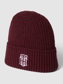 Beanie mit Label-Stitching Modell 'FEMININE PREP BEANIE' von Tommy Hilfiger Rot - 20