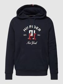 Hoodie met labelstitching van Tommy Hilfiger Blauw / turquoise - 23