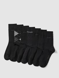 Socken mit Stretch-Anteil im 7er-Pack von camano Grau / Schwarz - 13