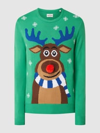 Pullover im Weihnachts-Look von Montego Grün - 4