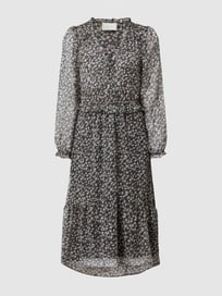 Midikleid mit Rüschen Modell 'Saia' von Neo Noir Grau / Schwarz - 40