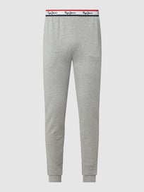 Lounge-Hose aus Baumwolle Modell 'Tate' von Pepe Jeans Grau / Schwarz - 36