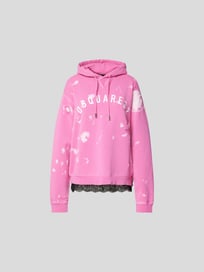 Oversized Hoodie im Destroyed-Look von Dsquared2 Rosa - 46