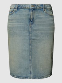 PLUS SIZE jeansrok met loopsplit, model 'DANIELA' van Lauren Ralph Lauren Curve Blauw / turquoise - 6