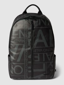 Rucksack mit Label-Applikation Modell 'LEANDRO' von VALENTINO BAGS Grau / Schwarz - 23