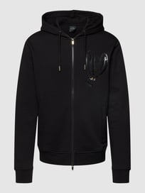 Sweatjacke mit Label-Detail Modell 'Rabbit' von ARMANI EXCHANGE Grau / Schwarz - 40