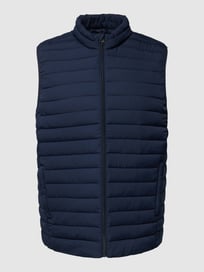 PLUS SIZE Steppweste mit Stehkragen von Jack & Jones Plus Blau / Türkis - 43