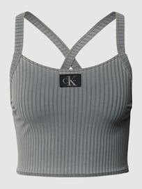 Bikini-Oberteil mit Streifenmuster von Calvin Klein Underwear Grau / Schwarz - 23