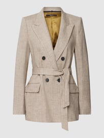 Blazer met strikceintuur van Windsor Bruin - 13