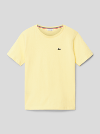 T-Shirt mit Label-Stitching von Lacoste Gelb - 34