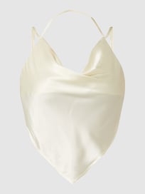 Top van satijn, model 'Amelie'  van Gina Tricot Geel - 7