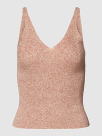 Gebreide top in gemêleerde look, model 'LINA' van Only Bruin - 38