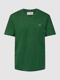 T-Shirt mit Logo-Stitching von Lacoste Grün - 11