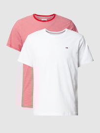 T-Shirt mit Label-Stitching im 2er-Pack von Tommy Jeans Rot - 40