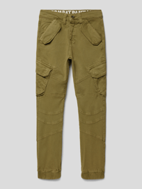 Cargohose mit Ziernähten Modell 'Combat' von Alpha Industries Grün - 26