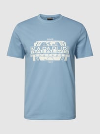 T-Shirt mit Label-Statement-Print Modell 'MANTA' von Napapijri Blau / Türkis - 27