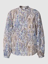 Overhemdblouse met paisleymotief van Emily Van den Bergh Wit - 9