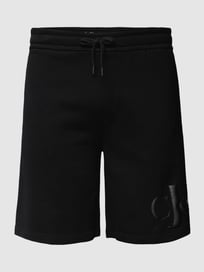 PLUS SIZE Sweatshorts mit Label-Print Modell 'PLUS DYNAMIC' von Calvin Klein Jeans Plus Grau / Schwarz - 20