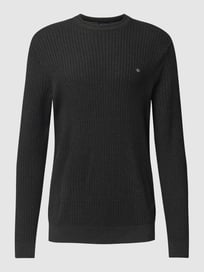 Strickpullover mit Strukturmuster von Christian Berg Men Grau / Schwarz - 24