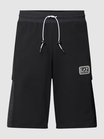 Sweatshorts mit Label-Patch von EA7 Emporio Armani Grau / Schwarz - 20