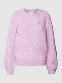 Gebreide pullover met metalen applicatie, model 'Melanie' van FABIENNE CHAPOT Roze - 42