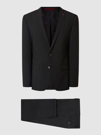 Slim Fit Anzug mit 2-Knopf-Sakko  von Roy Robson Grau / Schwarz - 47