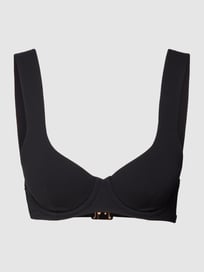 Bikini-Oberteil mit breiten Trägern Modell 'Beach Essential' von Wolford Grau / Schwarz - 2