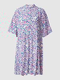 Knielanges Kleid aus Viskose von Jake*s Casual Blau / Türkis - 29