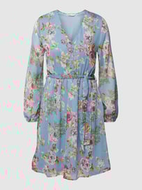 Blusenkleid mit Allover-Muster Modell 'CERA' von Only Blau / Türkis - 19